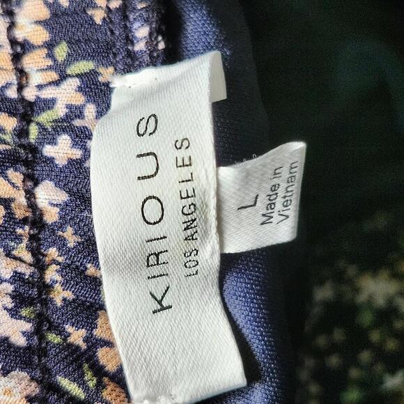 Kirious Women's Tiered Floral Skirt Size L Navy - Picture 5 of 7